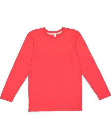 LAT 6918 Men's Fine Jersey Long-Sleeve (Color: RED/ TITANIUM, size: 2XL)