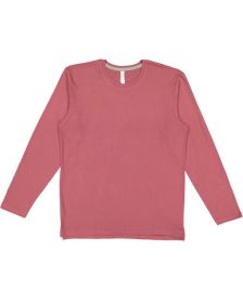 LAT 6918 Men's Fine Jersey Long-Sleeve (Color: ROUGE/ TITANIUM, size: 4XL)