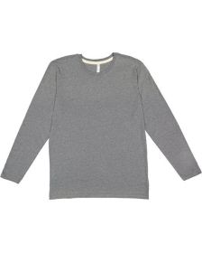 LAT 6918 Men's Fine Jersey Long-Sleeve (Color: GRANITE HTH/ NAT, size: XL)