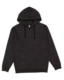 LAT 6926 Adult Pullover Fleece Hoodie (Color: BLACK LEOPARD, size: L)