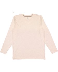 LAT 6918 Men's Fine Jersey Long-Sleeve (Color: NAT HTHR/ TITANM, size: M)