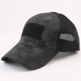 Military-Style Tactical Patch Hat with Adjustable Strap | Breathable and Unisex (Color: Python)