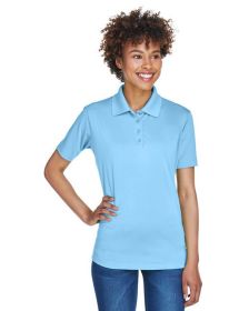 UltraClub 8610L Ladies' Cool & Dry 8-Star Elite Performance Interlock Polo (Color: COLUMBIA BLUE, size: L)