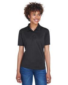 UltraClub 8610L Ladies' Cool & Dry 8-Star Elite Performance Interlock Polo (Color: Black, size: M)