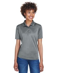 UltraClub 8610L Ladies' Cool & Dry 8-Star Elite Performance Interlock Polo (Color: Charcoal, size: S)