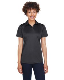 UltraClub 8425L Ladies' Cool & Dry Sport Performance Interlock Polo (Color: Black, size: XL)