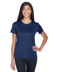 UltraClub 8620L Ladies' Cool & Dry Basic Performance T-Shirt (Color: NAVY, size: XL)