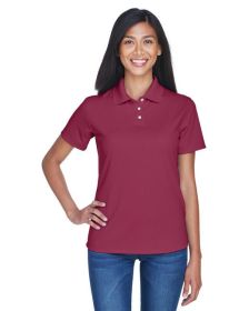 UltraClub 8445L Ladies' Cool & Dry Stain-Release Performance Polo (Color: MAROON, size: XS)