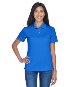 UltraClub 8445L Ladies' Cool & Dry Stain-Release Performance Polo (Color: ROYAL, size: S)