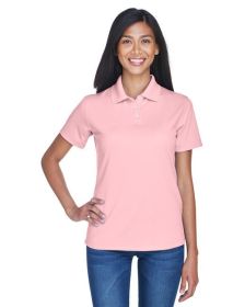 UltraClub 8445L Ladies' Cool & Dry Stain-Release Performance Polo (Color: pink, size: XL)