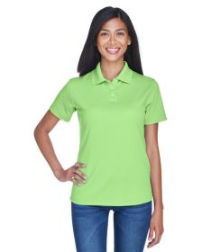 UltraClub 8445L Ladies' Cool & Dry Stain-Release Performance Polo (Color: Light Green, size: L)