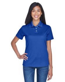 UltraClub 8445L Ladies' Cool & Dry Stain-Release Performance Polo (Color: COBALT, size: 3XL)