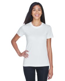 UltraClub 8620L Ladies' Cool & Dry Basic Performance T-Shirt (Color: White, size: 2XL)