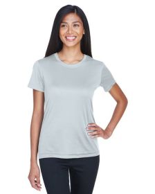 UltraClub 8620L Ladies' Cool & Dry Basic Performance T-Shirt (Color: grey, size: S)