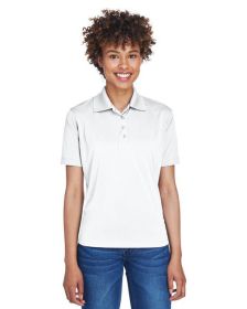 UltraClub 8610L Ladies' Cool & Dry 8-Star Elite Performance Interlock Polo (Color: White, size: S)