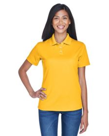 UltraClub 8445L Ladies' Cool & Dry Stain-Release Performance Polo (Color: GOLD, size: M)