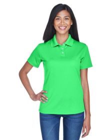 UltraClub 8445L Ladies' Cool & Dry Stain-Release Performance Polo (Color: COOL GREEN, size: XL)