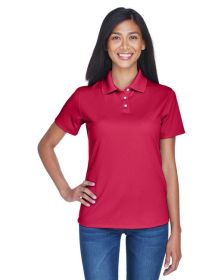 UltraClub 8445L Ladies' Cool & Dry Stain-Release Performance Polo (Color: Cardinal, size: XS)