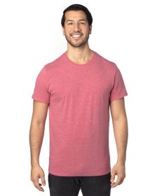 Threadfast Apparel 100A Unisex Ultimate CVC T-Shirt (Color: RED HEATHER, size: M)