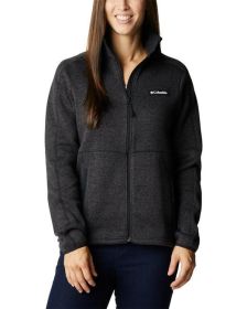 Columbia 1958931 Ladies' Sweater Weather Full-Zip (Color: BLACK HEATHER, size: XS)