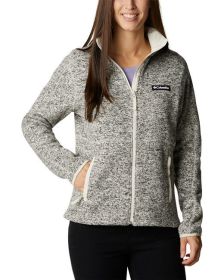 Columbia 1958931 Ladies' Sweater Weather Full-Zip (Color: CHALK HEATHER, size: XL)