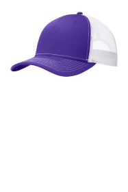 Port Authority Snapback Trucker Cap C112 (Color: Purple/ White)