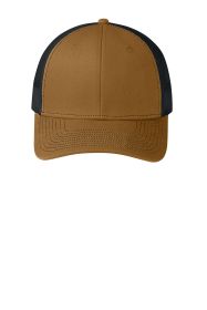 Port Authority Snapback Trucker Cap C112 (Color: Duck Brown/ Black)