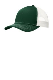 Port Authority Snapback Trucker Cap C112 (Color: Dark Green/ White)