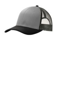 Port Authority Snapback Trucker Cap C112 (Color: Gusty Grey/ Black/ Grey Steel)