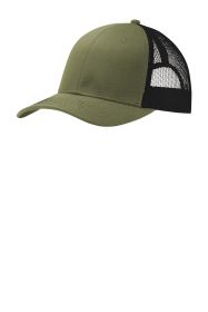 Port Authority Snapback Trucker Cap C112 (Color: Olive Drab Green/ Black)