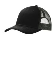 Port Authority Snapback Trucker Cap C112 (Color: Black/ Grey Steel)