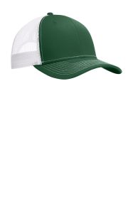 Port Authority Snapback Trucker Cap C112 (Color: Forest Green/ White)