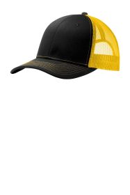 Port Authority Snapback Trucker Cap C112 (Color: Black/ Gold)