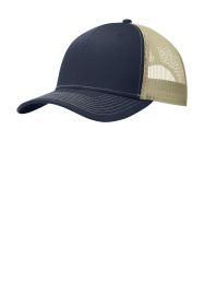 Port Authority Snapback Trucker Cap C112 (Color: Rich Navy/ True Khaki)