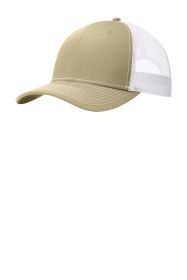 Port Authority Snapback Trucker Cap C112 (Color: Light Khaki/ White)