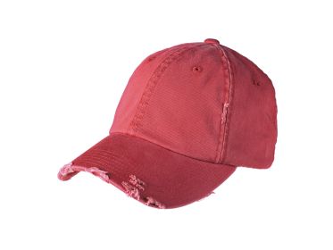 District Distressed Cap DT600 (Color: Dashing Red)