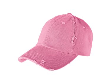 District Distressed Cap DT600 (Color: True Pink)