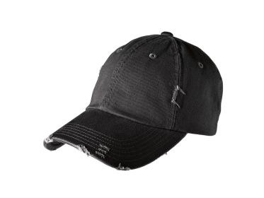 District Distressed Cap DT600 (Color: Black)