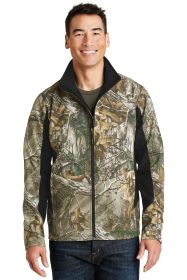 Port Authority Camouflage Colorblock Soft Shell J318C (Color: Realtree Xtra/ Black, size: XL)