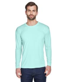 UltraClub 8422 Adult Cool & Dry Sport Long-Sleeve Performance Interlock T-Shirt (Color: SEA FROST, size: 3XL)