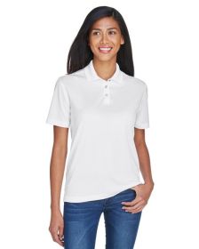 UltraClub 8404 Ladies' Cool & Dry Sport Polo (Color: White, size: XS)