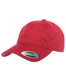 Yupoong 6245CM Adult Low-Profile Cotton Twill Dad Cap (Color: CRANBERRY)