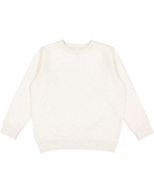 LAT 2225LA Youth Elevated Fleece Crew (Color: NATURAL HEATHER, size: XS)