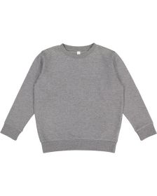 LAT 2225LA Youth Elevated Fleece Crew (Color: GRANITE HEATHER, size: XS)