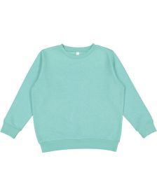 LAT 2225LA Youth Elevated Fleece Crew (Color: SALTWATER, size: XS)