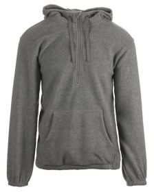 Burnside B3600 Mens' Polar Fleece Quarter-Zip Pullover (Color: Heather Grey, size: M)